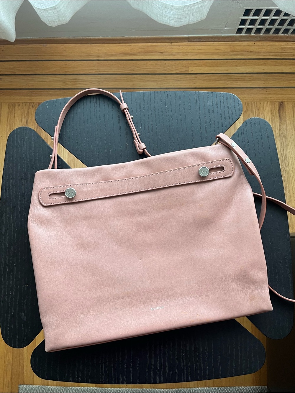 Skagen Denmark leather purse in Blush Pink